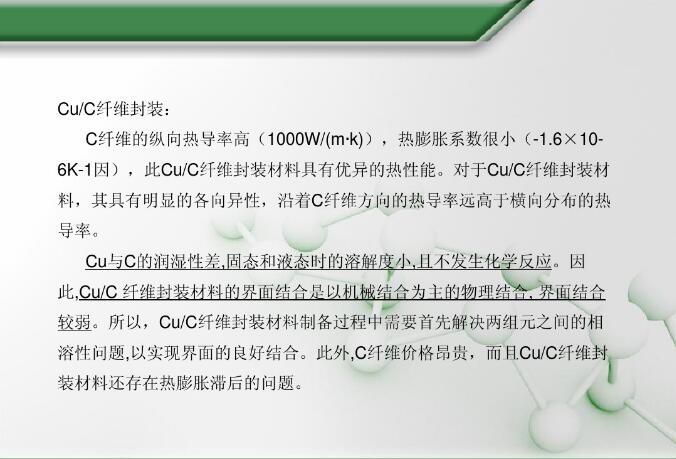Cu/C纖維封裝